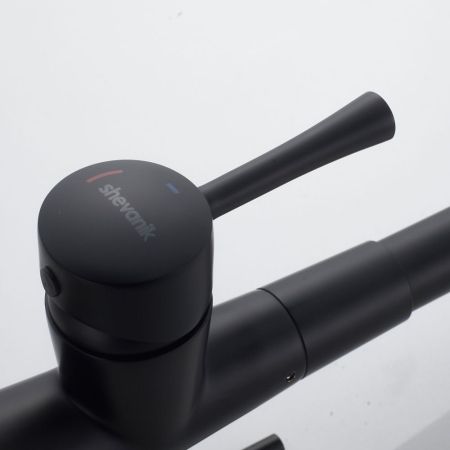 Смеситель для кухни с подключением фильтра Shevanik S428H, черный, артикул S428H