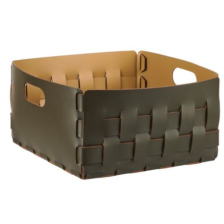 ADJ Корзинка Bottega, 35x35xH20 см., цвет: оливковый/горчичный, артикул 1045.55/40