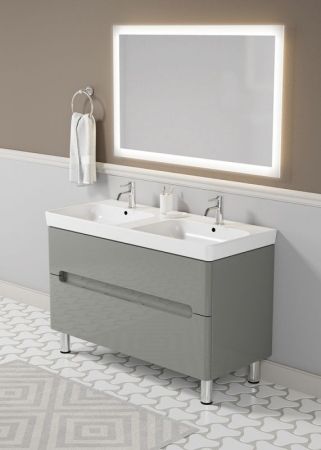 Тумба с раковиной SanVit Форма 120 kforma1202 в цвете Ral Белый глянец