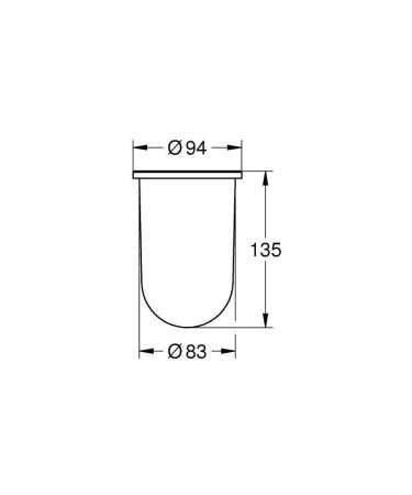 запасной стакан GROHE 40393000 запасной стакан GROHE 40393000