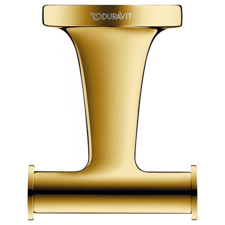 Duravit Starck T Двойной крючок настенный, цвет: Gold Polished, артикул 0099303400