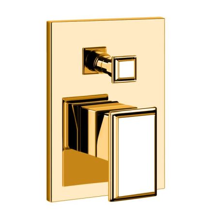 Gessi Eleganza Встраиваемый однорычажный смеситель с автоматическим переключателем ванна/душ(внешние части), цвет: золото