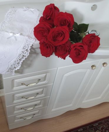 Комплект мебели для ванной Бриклаер АННА 120, белый, артикул АННА 120