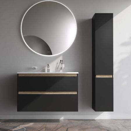 M85AFHX1002BM X-Joy, База под раковину, подвесная, 100 см, 2 ящика, черный матовый, артикул M85AFHX1002BM