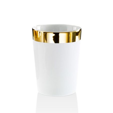 Decor Walther Bone BE50 Стакан настольный, фарфор, цвет: белый / золотой, артикул 0846220