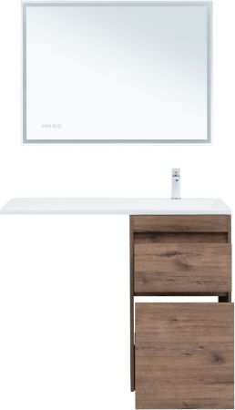 Тумба под раковину Aquanet Токио 48 дуб веллингтон (напольная 2 ящика), артикул 00333647