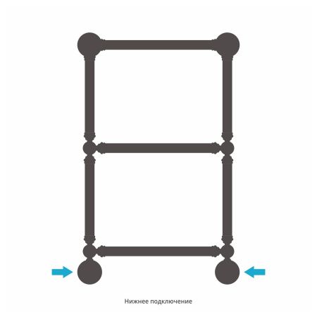 Полотенцесушитель водяной "Ренессанс 1304" 660х400 (Матовое ЗОЛОТО)
