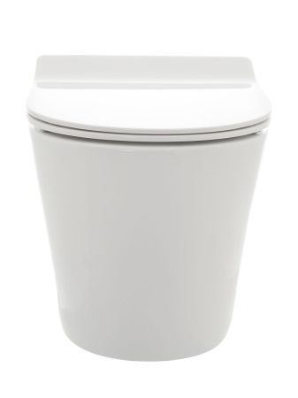 AQM2001 Унитаз подвесной с сиденьем SoftClose, технология смыва Rimless, скрытый крепеж. 515x355x365, артикул AQM2001