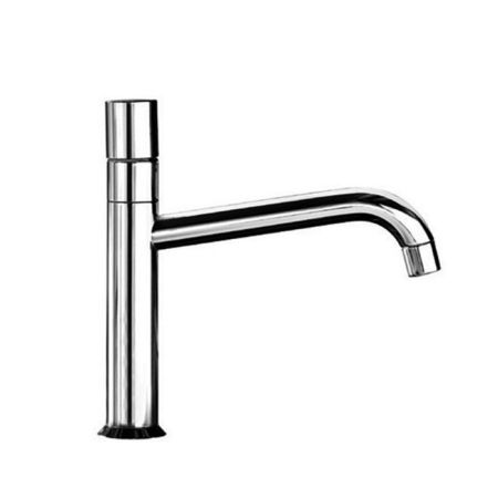 Fantini Nostromo Смеситель для раковины, 1 отв., без донного клапана, излив 220мм, цвет: хром, артикул 50 02 1651F