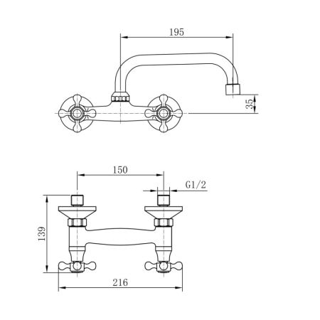 Смеситель для кухни FASHUN A4708, хром, артикул A4708