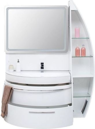 Тумба под раковину De Aqua Эскалада 100 R белый, подвесная с ручкой, артикул 186743