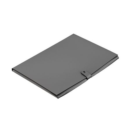 ADJ Папка для бумаг А4, 23x31 см., цвет: серый/черный, артикул 1624.03/01