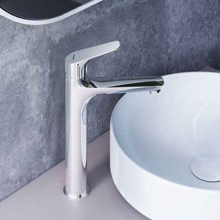 770250001 Jupiter, смеситель для умывальника высокий, хром, артикул 770250001