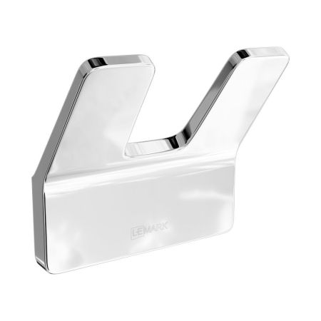 Крючок двойной Lemark SMOOTH LINE для полотенец и халатов, хром (9711004), артикул 9711004