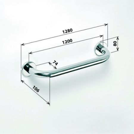 HELP Поручень 1200мм, глянец, артикул 301101201