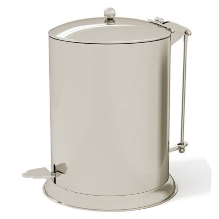 DEVON&DEVON WALTZ Ведро для мусора, с крышкой и педалью, цвет никель блестящий, артикул WLZ-160-NK