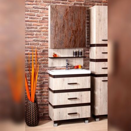 Комплект мебели для ванной Бриклаер ТЕХАС 60, кантри/венге, артикул ТЕХАС 60