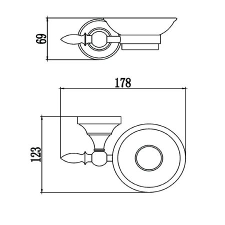 Мыльница Savol S-06859A, хром, артикул S-06859A
