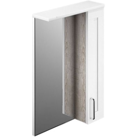 Зеркало со шкафом Iddis Sena 50 с подсветкой Белый Светлое дерево, артикул SEN5000i99