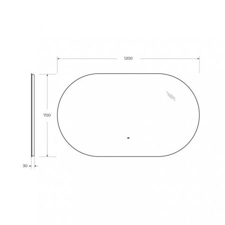 Зеркало VAGUE CEZARES с контурной подсветкой и датчиком движения, артикул CZR-SPC-VAGUE-1500-700-MOV