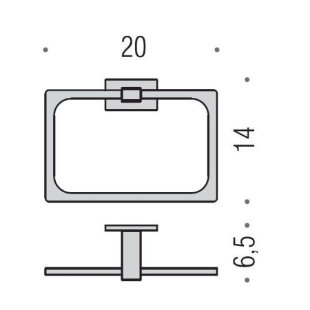 Colombo Look Полотенцедержатель-кольцо 20х14см., цвет: PVD Vintage, артикул B1631.VL