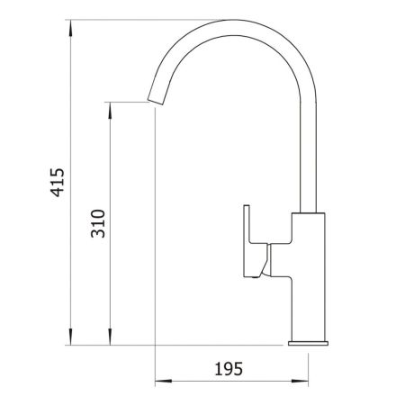 Смеситель Clever Alpina Oval 61200 для кухонной мойки