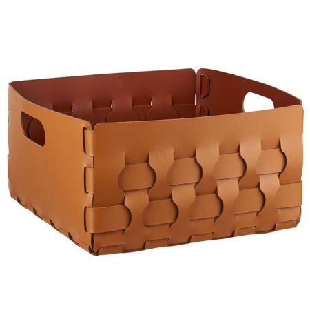 ADJ Корзинка Dubai, 35x35xH20 см., цвет: коньяк/бордо, артикул 2045.09/30