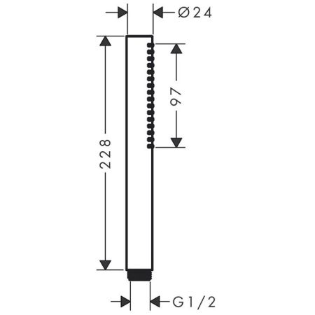 HG Pulsify Ручной душ-"палочка" 100 1jet EcoSmart, шлиф. бронза, артикул 24125140