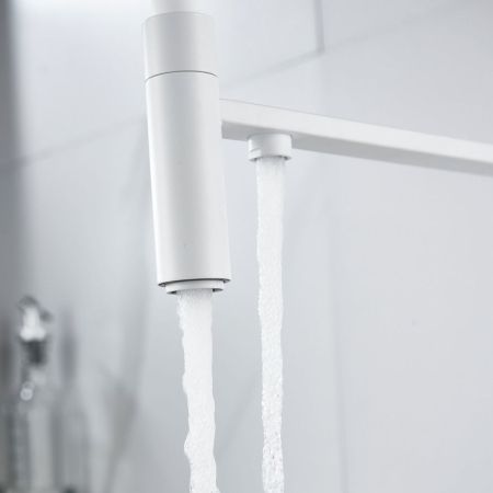 Смеситель для кухни с подключением фильтра Shevanik S178C, белый