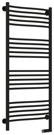 Полотенцесушитель электрический "ФЛЮИД 2.0" 1200х500 / МЭМ правый (Матовый черный)