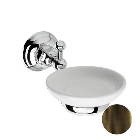 Nicolazzi Accessori Мыльница подвесная, цвет: тёмная бронза/белый, артикул 1487DB