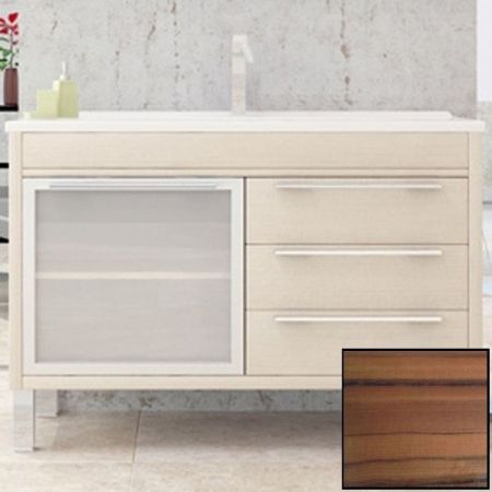 Тумба с раковиной SanVit Новелла Lux 120 knoveln120 с фактурой под дерево Зебрано, артикул knoveln120