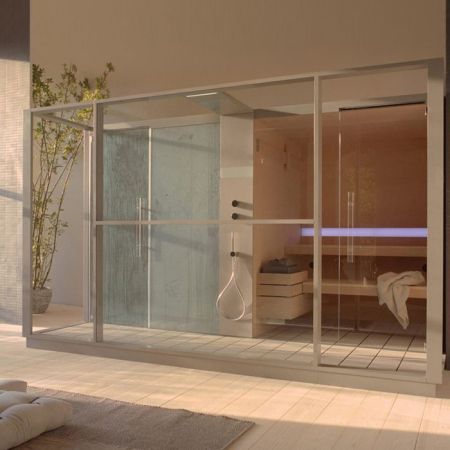 Effegibi Logica Spa Filo Сауна&Хаммам 373x250xh217см, угловая DX, цвет: Stone, артикул LO 11 03 0003