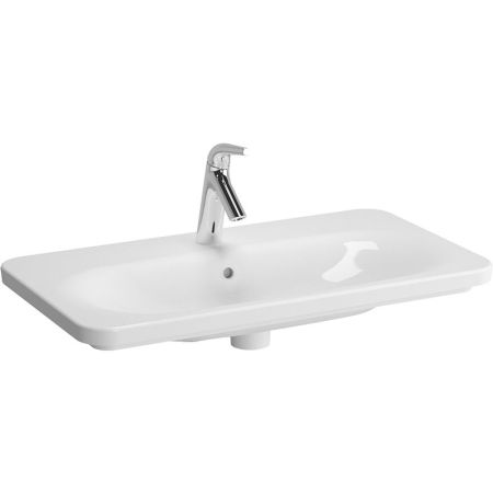 Тумба Nest с раковиной c 2мя ящиками, 80 см, с LED подсветкой, цвет натуральная древесина, артикул 56147