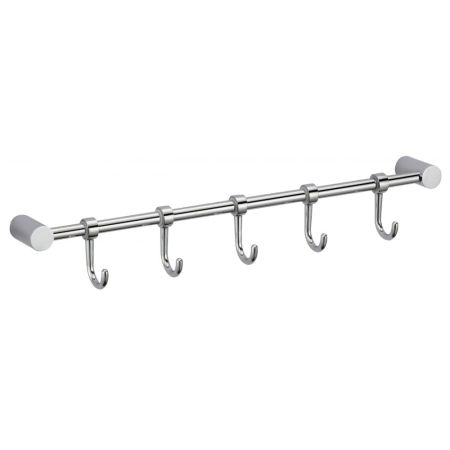 Планка с крючками Savol S-006205, хром, артикул S-006205
