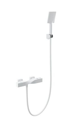 Смеситель для душа с термостатом WONZON & WOGHAND Twist, Белый матовый (WW-B2025-A-MW), артикул WW-B2025-A-MW