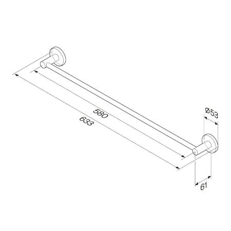 A85A346422 X-Joy, Вешалка для полотенец черный, артикул A85A346422