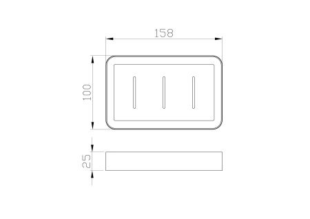 Мыльница с держателем WONZON & WOGHAND LOTTE, Хром (WW-8324)