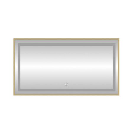 Зеркало с подсветкой LED Fixsen FX-2090G прямоугольное 90х70 см, золотой сатин, артикул FX-2090G