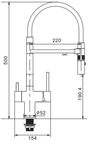 Смеситель для кухни Rose R958C, белый, артикул R958C