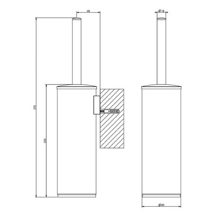 GESSI Rilievo Ершик настенный, цвет: nero XL, артикул 59519#299