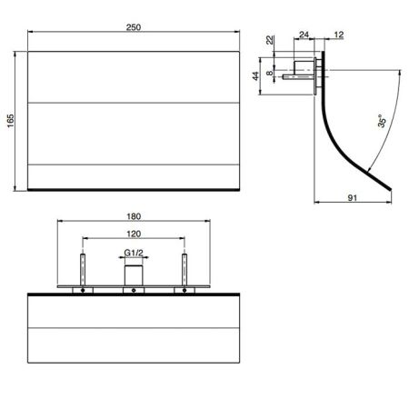 FIMA|Carlo Frattini Wellness Каскад для настенного монтажа, цвет хром, артикул F2623CR