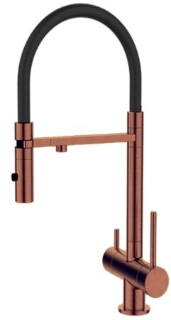 Смеситель для кухонной мойки DQ с фильтром розовое золото (DA1462502Rose), артикул DA1462502Rose