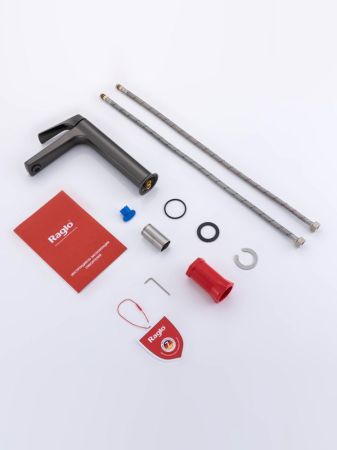 Смеситель для раковины высокий Raglo R07.15.09, графит, артикул R07.15.09