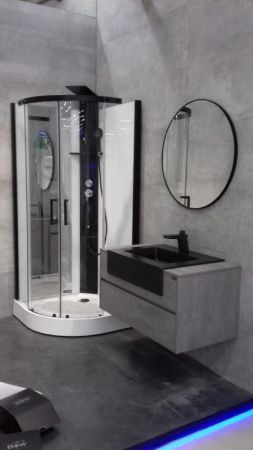 Комплект мебели для ванной Black&White Universe U903.1000 подвесной Пепельный, артикул 903U1000