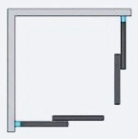 Дверь душевого уголка Radaway Idea Black KDD 120 L профиль Черный стекло прозрачное