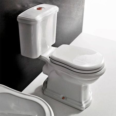 KERASAN Retro Унитаз моноблок слив в стену, цвет белый, артикул 101301