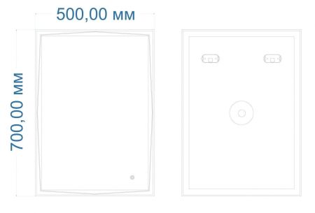 Зеркало с подсветкой и подогревом "Firenze 500x700" AM-Fir-500-700-DS-F-H, артикул AM-Fir-500-700-DS-F-H