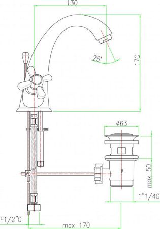 Смеситель для раковины FIORE 26ZZ0623 Opadiris, артикул 