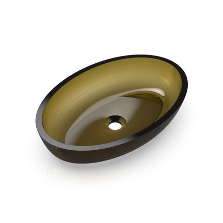 Knief Oval Shape Раковина накладная из полимерного материала 550x370x130 мм, цвет Pyrit # 030, артикул 70201030